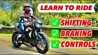 How To Ride a Motorcycle For Beginners Complete AZ Tutorial [upl. by Azila696]