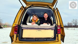 Mini Camper VW Caddy  Campingbox statt Selbstausbau [upl. by Yelik296]