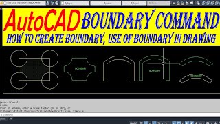 Boundary Command  How to create a boundaryautocadautocadinhindiautocadd [upl. by Ergener92]