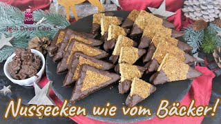 Leckere Nussecken wie vom Bäcker 😍 Lange Haltbarkeit und einfach Lecker [upl. by Nylimaj]