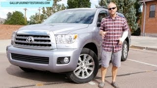 2013 Toyota Sequoia Limited 4x4 Review large but in charge [upl. by Yenreit]