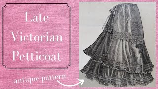 Victorian Sewing Taffeta Petticoat from 1897 [upl. by Sakiv727]