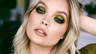 SMOKEY GREEN FALL MAKEUP TUTORIAL  Melt Cosmetics Gemini Palette [upl. by Gerdy925]