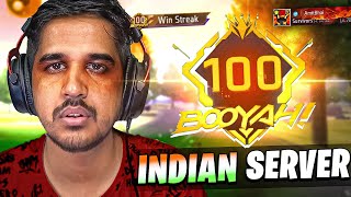 FIRST 100 STREAK IN INDIAN SERVER 🔥 [upl. by Jenine9]