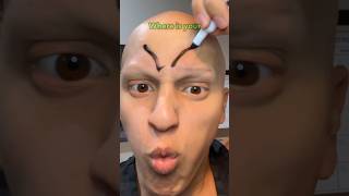 MY EYEBROWS RETURN🥰😱 comedy funny lol alopecia [upl. by Jenn768]