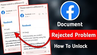 Facebook Id unlock kaise kare 😍 Please submit a different Id new problem 2024  document rejected [upl. by Oria319]