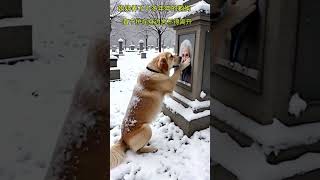 A touching scene the golden retriever has been guarding the old lady sitting there and reluctant [upl. by Goldsworthy]