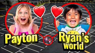 DRONE CATCHES RYANS WORLD AND PAYTON DELU FROM NINJA KIDZ TV TOGETHER IN REAL LIFE THERE DATING [upl. by Hamid]