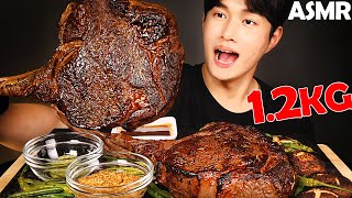 COOKING ASMR  Perfect tomahawk steak mukbang daging sapi  no talking eating sounds [upl. by Dallas]