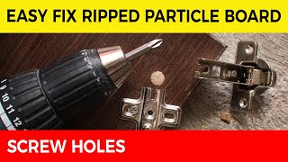 Fix Particle or Chipboard Screw Holes 🧰 [upl. by Eadie]