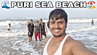 Puri Sea Beach Odisha Early Morning To Night🌃  Puri Golden Beach With Family🏖️  Puri Sea Food🦀 [upl. by Suollecram]