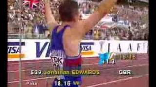 Jonathan Edwards Triple Jump WR [upl. by Kendy960]