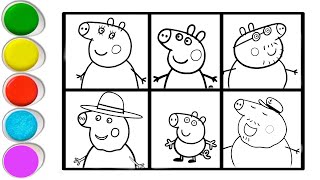 How To Draw Peppa Pig and Her Family Step By Step  Peppa Pig Drawing Easy for Kids [upl. by Pfeifer475]