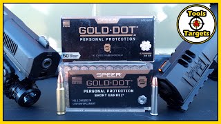 57x28 vs 22 Magnum Speer GOLD DOTPart 1 Pistols [upl. by Aek]