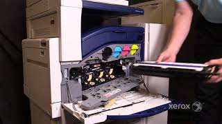 Xerox® WorkCentre® 712072207225 Replacing the Drum Cartridge [upl. by Ellerehs]