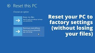 Windows 10 Reset your PC to factory settings without losing your files [upl. by Asemaj]