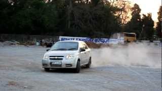 Chevrolet Aveo Drifting and Donuts in Gwalior [upl. by Edna]