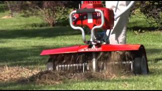 Mantis Tiller Lawn Dethatcher Attachment [upl. by Hilel]