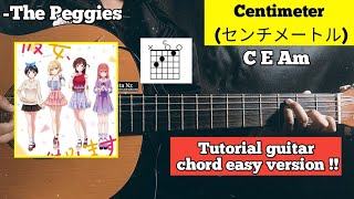 The Peggies  Centimeter センチメートルTutorial guitar chord easy version [upl. by Akinam]