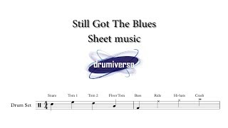 Still Got The Blues by Gary Moore  Drum Score Request 71 [upl. by Aihsenad304]