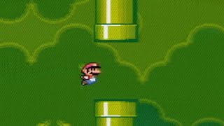 SNES Code Injection  Flappy Bird in SMW [upl. by Mahmud]