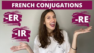 HOW TO CONJUGATE REGULAR FRENCH VERBS IN THE PRESENT TENSE  Conjugate the Present Tense in French [upl. by Hplodur]