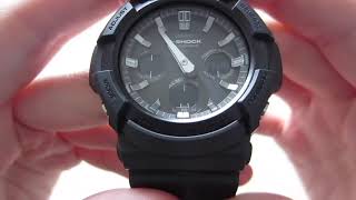 CASIO GShock GAW100B1AER solar ReviewTutorial [upl. by Naruq]