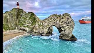 Durdle Door 4K Drone Shots [upl. by Tatman]