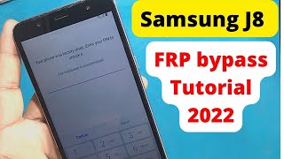 Samsung J8 FRP Bypass Tutorial  J810f your phone was factory reset enter your pin to unlock it [upl. by Fillender]