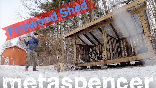 Building a Firewood Storage Shed from Pallets amp Upcycled Wood [upl. by Nohsyt282]