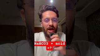 NaHCO3  Acid reaction explained in 60 sec  ORM 1 video 2 chemistry [upl. by Nevah753]