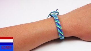 DIY armband  vriendschapsbandje knopen van katoen [upl. by Anirual296]