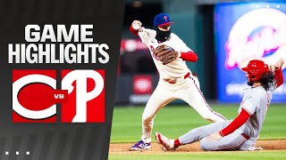 Reds vs Phillies Game Highlights 4324  MLB Highlights [upl. by Rozanne]