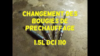 Changement des bougies de préchauffage 15l Dci 110Ch [upl. by Nosdivad]