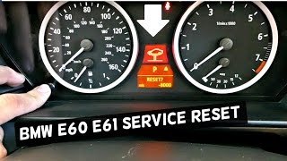 BMW E60 61 HOW TO RESET SERVICE BRAKE SERVICE OIL SERVICE RESET [upl. by Atteloc]