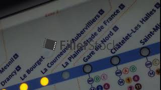 Detail of Parisian subway map France [upl. by Shane]