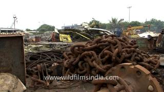 Alang ship breaking yard in Bhavnagar district of Gujarat [upl. by Newg500]