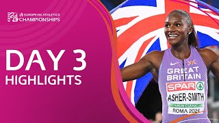 Day Three Highlights  European Athletics Championships  Roma 2024 [upl. by Sremlahc]