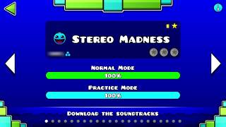 Geometry Dash  Stereo Madness Walkthrough No Coins [upl. by Adnoryt399]