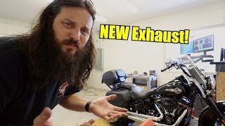 Harley Davidson Exhaust INSTALL with Dyno numbers [upl. by Airtal]