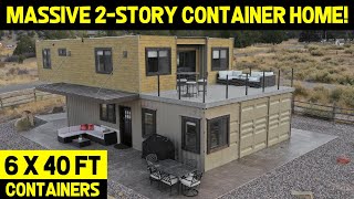 ULTRAMODERN 2STORY SHIPPING CONTAINER HOME From 6x40ft Containers [upl. by Basset389]