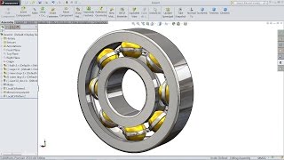 SolidWorks tutorial  Design And Assembly of Ball Bearing in SolidWorks  SolidWorks [upl. by Gimble]