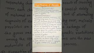 meiosis cell division significance biology science ytshorts shortsfeed shorts trendingshorts [upl. by Nahpos]