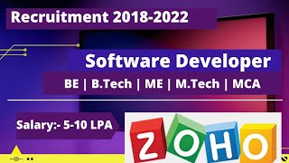 ZOHO Off Campus Drive For 2022 Batch  ZOHO Recruitment 2021  ZOHO Hiring 2020 2019 2018 Batch [upl. by Silvain]