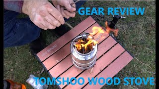 Tomshoo Wood Stove Gear Review [upl. by Nylirak]