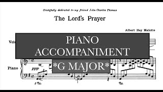 The Lords Prayer AH Malotte G Major Piano AccompanimentVoice Guide  Karaoke [upl. by Natsirt]