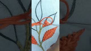 Pretty Leaf Embroidery Work by Hand embroidery [upl. by Aural]