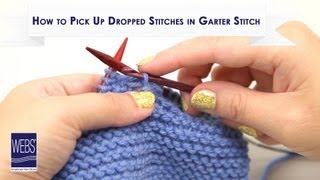 How to Pick Up Dropped Stitches in Garter Stitch [upl. by Sulienroc646]