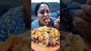 mukbang comida muito feijão linguiça costela charque abóbora quiabo 🌶️ vídeo completo no canal [upl. by Ynnaj932]