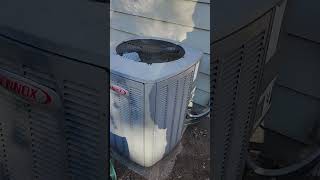 2005 Lennox elite Air conditioner Replace a 4 Blade Fan [upl. by Aunson924]